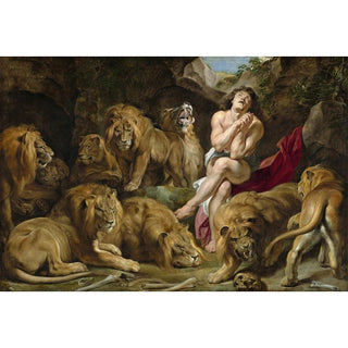 Daniel dans la fosse aux lions - Peter Paul Rubens | Reproduction Tableau Décoration murale affiche copie