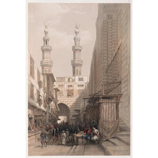 David Roberts - Minarets and grand entrance of the Metwaleys at Cairo.webp