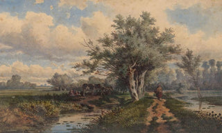 Dirk Van Lokhorst - Landschap met koeien en water.webp