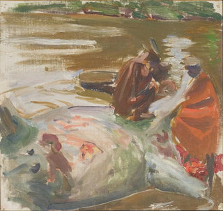 Écorcher un hippopotame - Akseli Gallen-Kallela