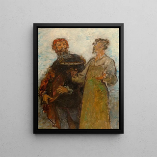 Edmond Eugne Valton - Benvenuto Cellini artiste du XVI sicle admire les produits de lart moderne Les tissus Esqui.webp