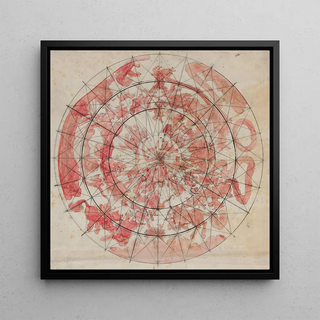 Study of composition with zodiac figures for the ceiling fresco of the Hours of the Chamber of the House of the Capitol of the State of Pennsylvania in Harrisburg - Edwin Austin Abbey