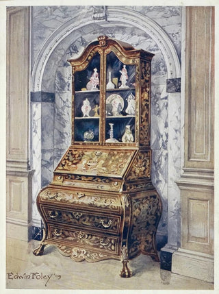 Edwin Foley - Inlaid walnut bomb bureaucabinet.webp