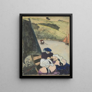 Emile Bernard - Bretons dans une barque Bretons in a Ferryboat.webp