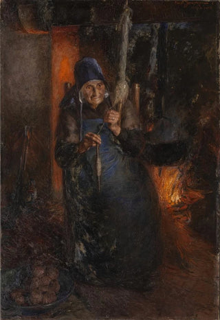 Ernst Josephson - Old Woman Spinning.webp