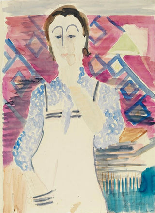 Ernst Ludwig Kirchner - Frau mit Schrze Erna Kirchner.webp