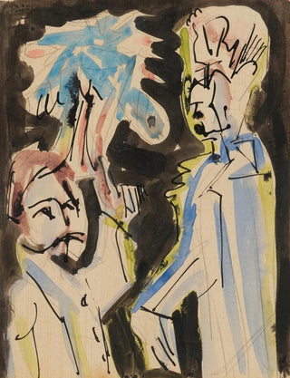 Ernst Ludwig Kirchner - Zwei Halbfiguren Two halffigures.webp