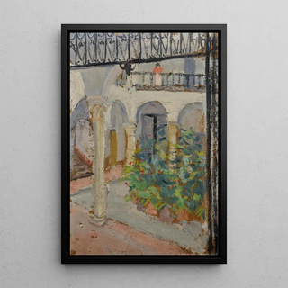 Ernst Schiess - Arcaded Courtyard in a Spanish House.webp
