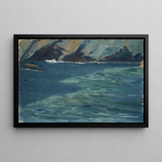 Ernst Schiess - Felsenkste und ruhiges Meer.webp