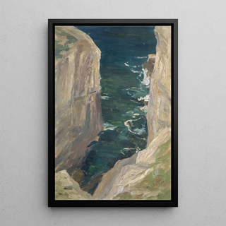 Ernst Schiess - View from a Rocky Coast on the Sea.webp