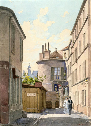 Fdor Hoffbauer - Tour de lancien moulin dAmour 26 av dOrlans actuellement 26 et 28 avenue du Gnral Leclerc La sortie dun mari.webp