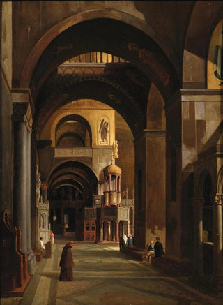 Federico Moja - Venice a View of the Interior of San Marks Basilica.webp