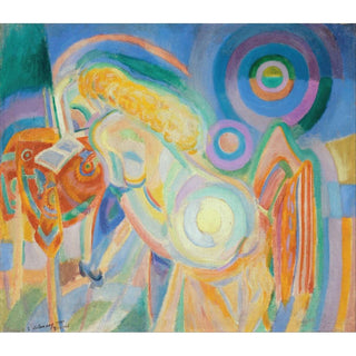 Femme nue lisant - Robert Delaunay | Reproduction Tableau Décoration murale affiche copie