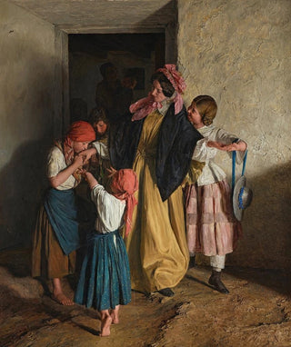 Ferdinand Georg Waldmller - Godmothers Farewell After Confirmation.webp