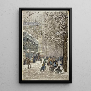 Flix Brard - La place du March la rue Brzin et lavenue du Maine.webp