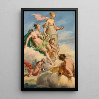 Follower Of Felice Giani - Two Goddesses And A Personification Of A River.webp