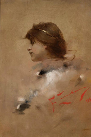 Franciszek murko - Head of a woman in profile.webp