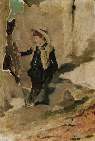Franciszek murko - Ojcw Boy against the rocks.webp