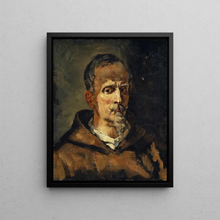 Frank Buchser - Bust of a Capuchin Representing the Photographer Oberli of Solothurn in a Cowl.webp