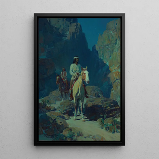 Frank Tenney Johnson - Moonlight in the Canyon.webp