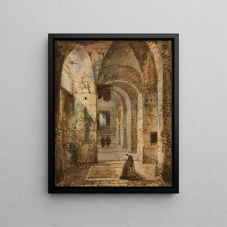 FranoisMarius Granet - Ermite agenouill sous des votes.webp