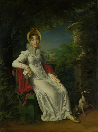 Franois Grard - Carolina Ferdinanda Louisa of Sicily 17981870 Wife of Charles Ferdinand Duc de Berry in the Park of Bagatelle in the Bois de Boulogne near Paris.webp