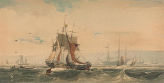 Franois Louis Thomas Francia - Shipping on the Medway Kent.webp