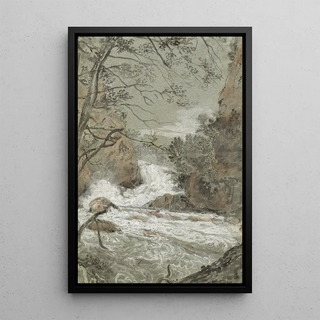 Franz Joachim Beich - River Landscape with a Waterfall recto.webp