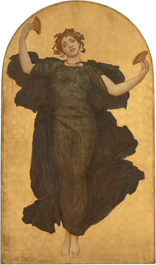 Frederic Leighton - A Dancing Girl with Cymbals in a Green Robe.webp
