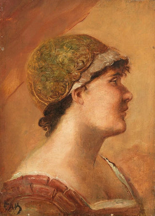 Friedrich August von Kaulbach - Womans Head in Profile.webp