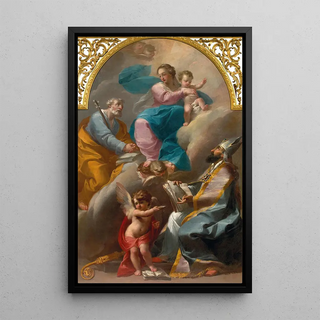 Gaetano Gandolfi - The Holy Family with Saint Augustine.webp