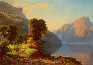 George Caleb Bingham - A View of a Lake in the Mountains.webp