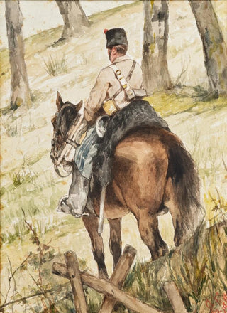 Giovanni Fattori - Cavalleggero in perlustrazione.webp