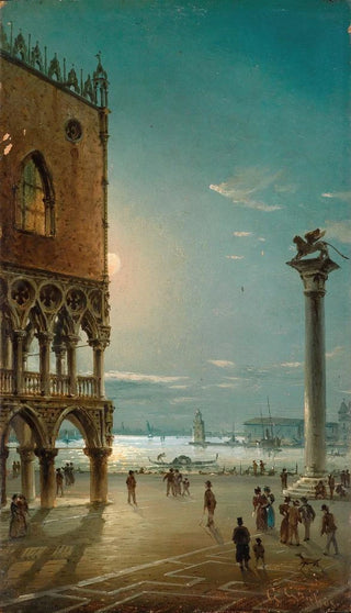 Giovanni Grubacs - Moonlit Night on St Marks Square Venice.webp
