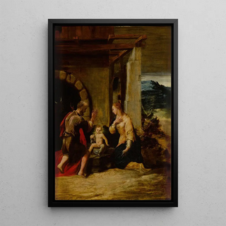 Girolamo Mazzola Bedoli - The Holy Family in a landscape.webp