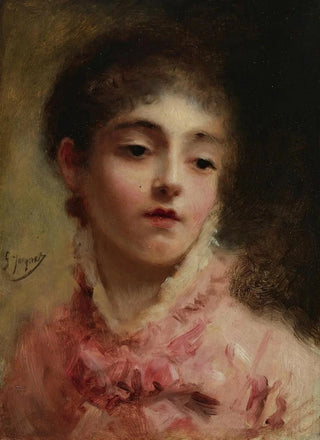 Gustave Jean Jacquet - Young Woman In A Pink Dress.webp