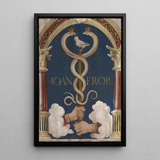 Hans Holbein The Younger - Impresa of the Basel Book Printer Johann Froben.webp