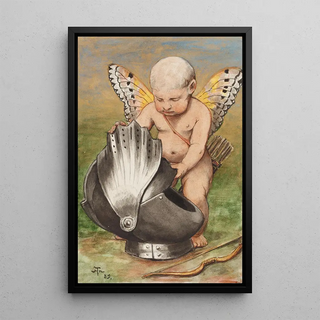 Hans Thoma - Cherub with Helmet.webp