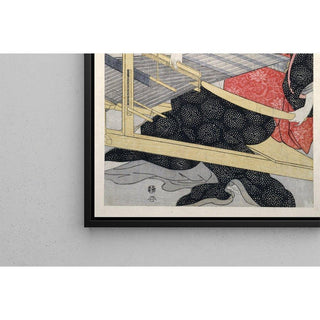 Hata-ori - Tissage sur un métier à tisser - Kitagawa Utamaro | Reproduction Tableau Décoration murale affiche copie