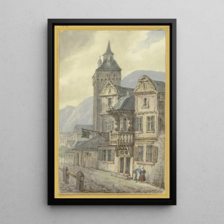 Hector von Gnderrode - Old houses and a tower.webp