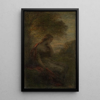 Henri FantinLatour - Young Woman under a Tree at Sunset called Autumn.webp