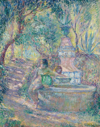 Henri Lebasque - SaintTropez deux jeunes filles la fontaine.webp