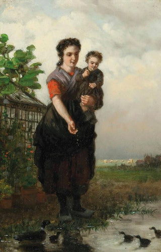 Henri Van Seben - Feeding the ducks.webp