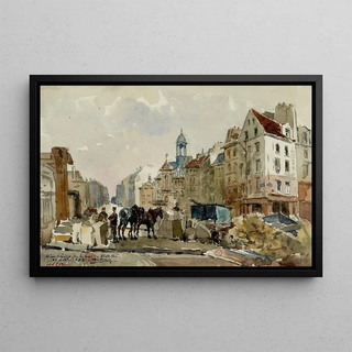 Henry Eugne Nocq - Dmolition de la rue des Billettes le 19 avril 1888.webp