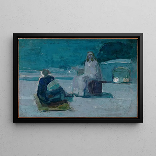Henry Ossawa Tanner - Study for Christ and Nicodemus on a Rooftop.webp