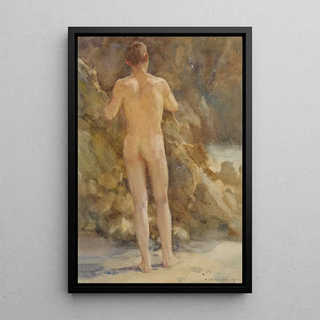 Henry Scott Tuke - Male Nude by the Sea.webp