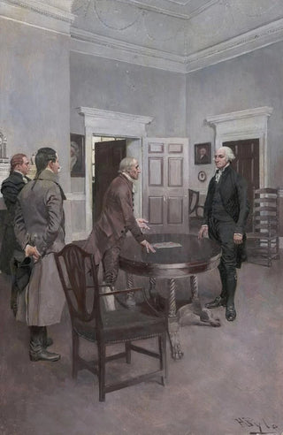 Howard Pyle - Thompson The Clerk Of Congress Announcing To Washington At Mount Vernon His Election To The Presidency.webp