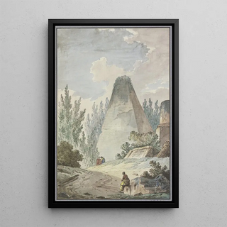Hubert Robert - Pyramide mit abgebrochener Spitze in antiker Trmmerlandschaft.webp