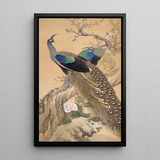 Imao Keinen - A Pair of Peacocks in Spring.webp