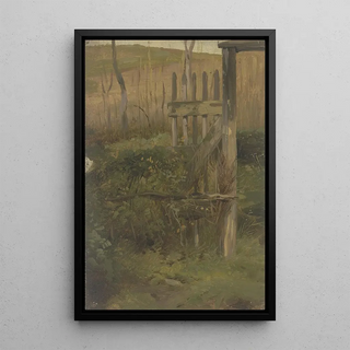 Jakob Becker - Gartentor aufs Feld fhrend.webp